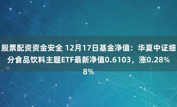 股票配资资金安全 12月17日基金净值：华夏中证细分食品饮料主题ETF最新净值0.6103，涨0.28%