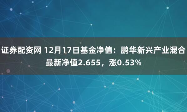   证券配资网 12月17日基金净值：鹏华新兴产业混合最新净值2.655，涨0.53%