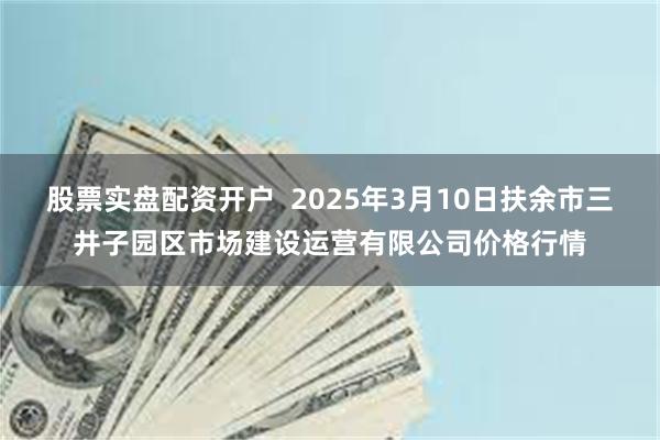 股票实盘配资开户  2025年3月10日扶余市三井子园区市场建设运营有限公司价格行情